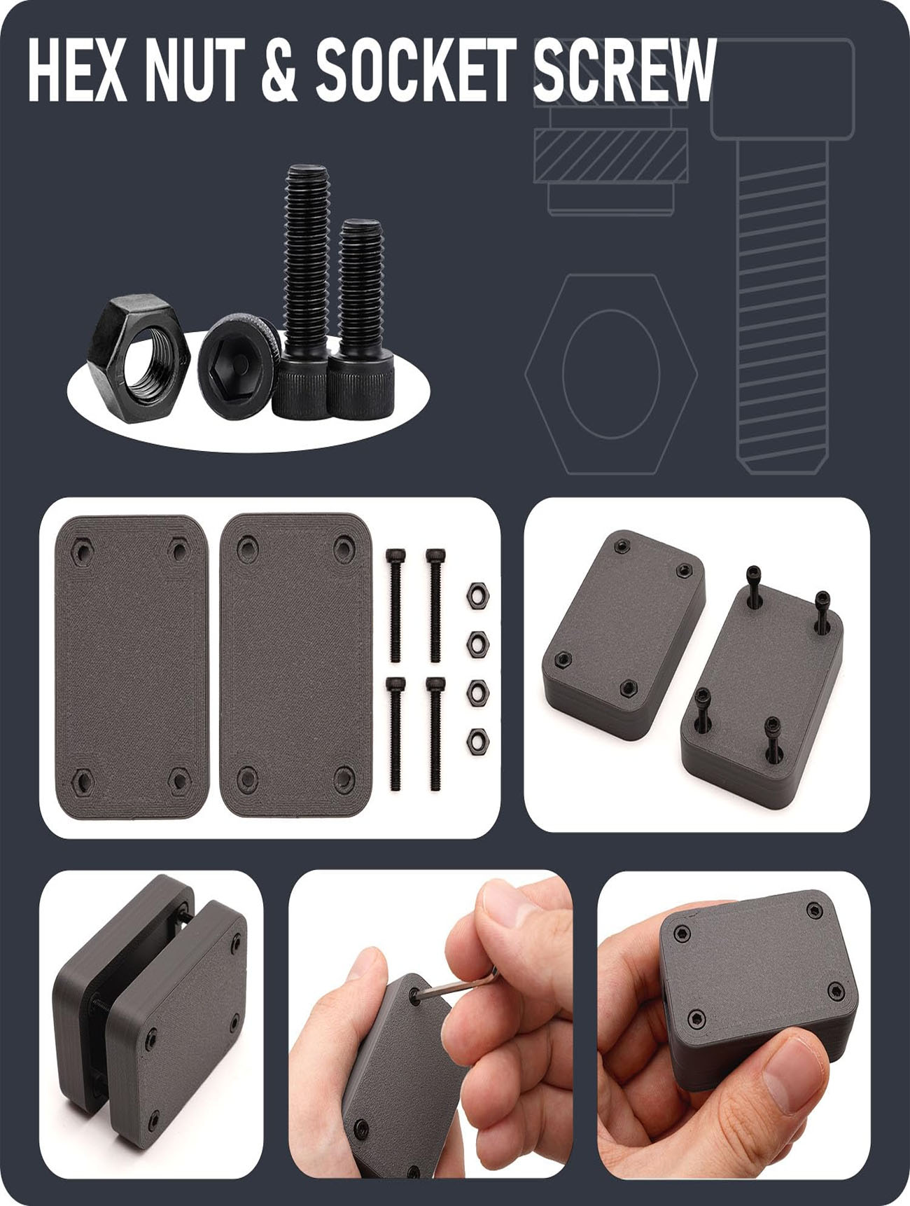 630Pcs M3 Threaded Insert Assortment Kit - Image 4