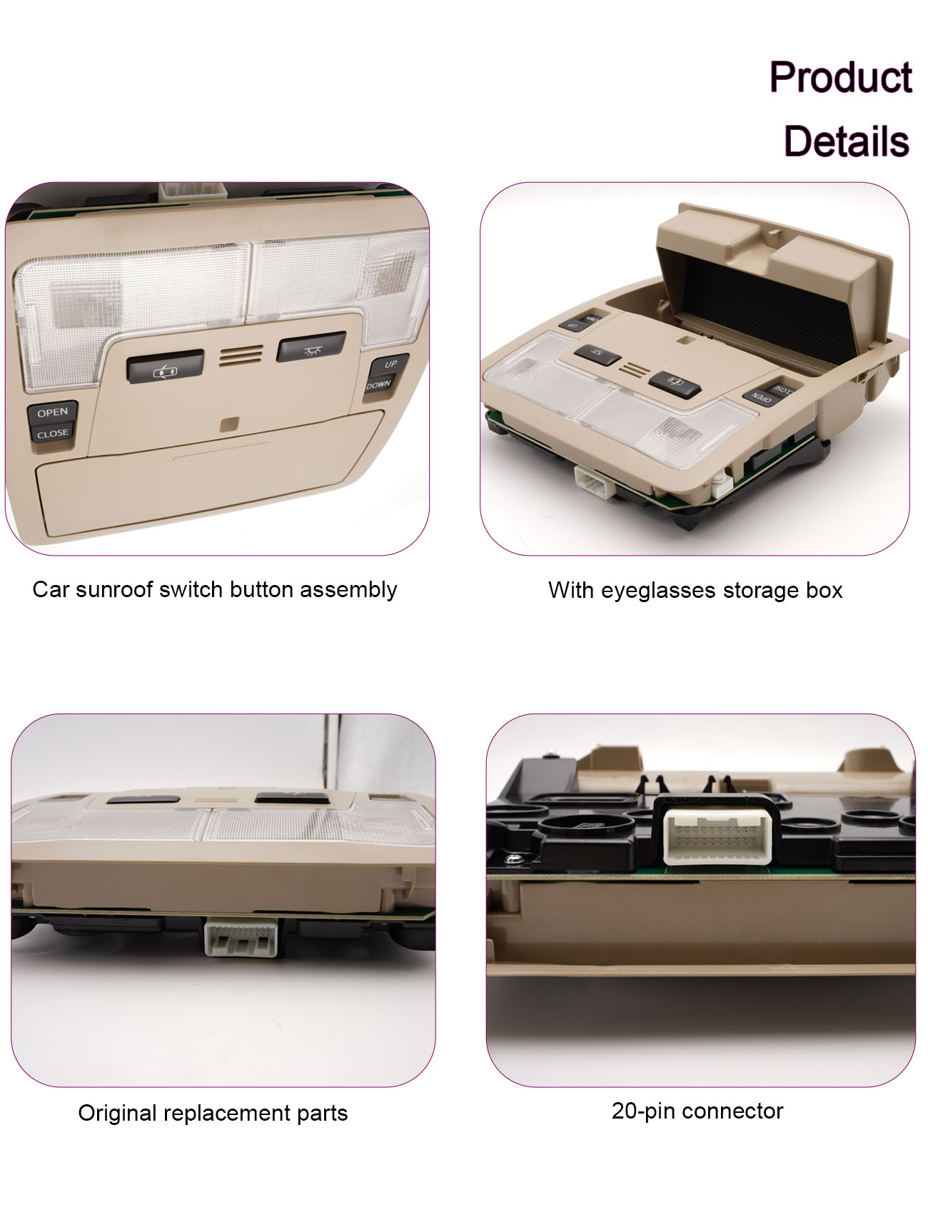 Overhead Console For Toyota Camry 2012-2016 - Image 2