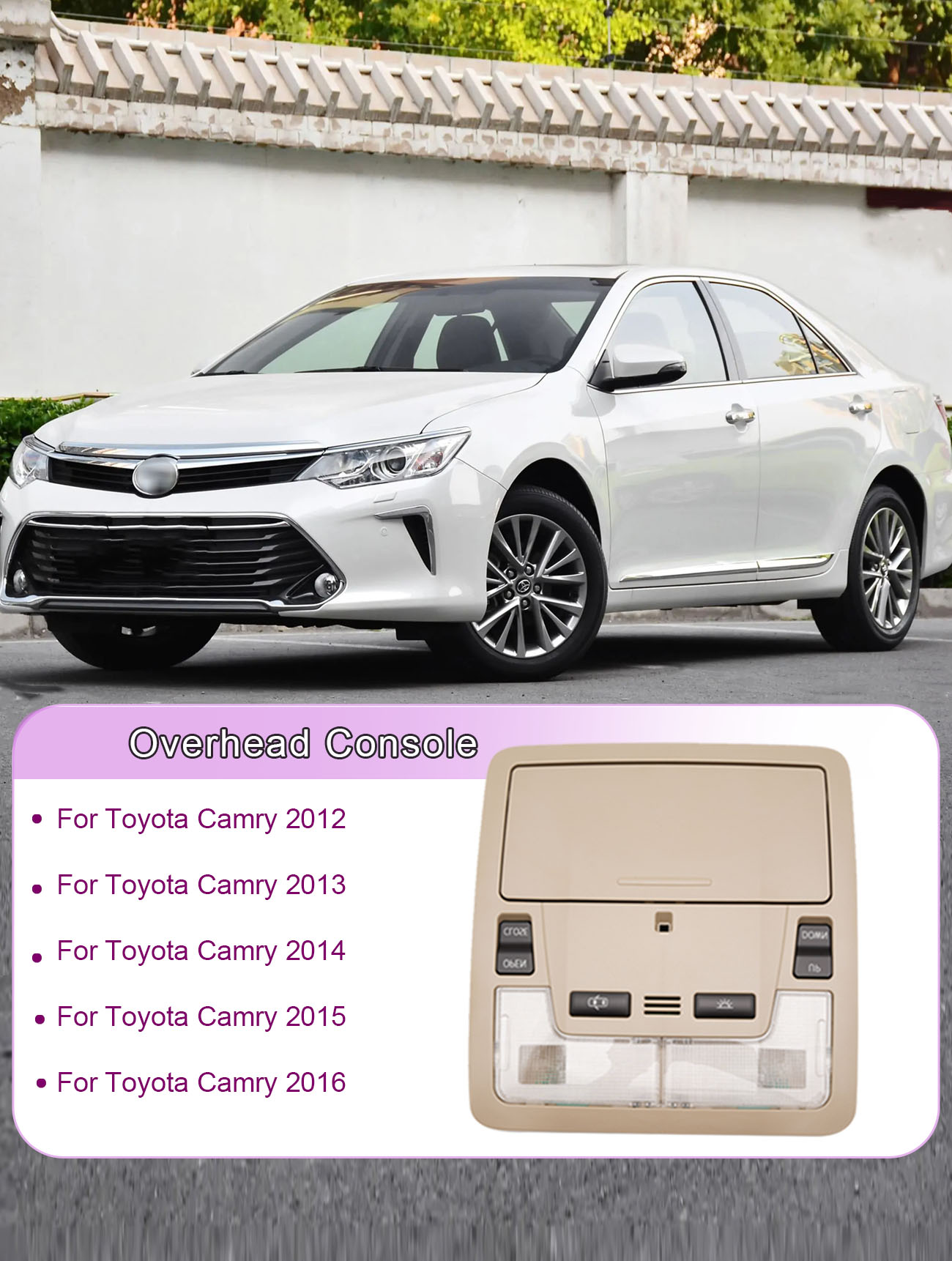 Overhead Console For Toyota Camry 2012-2016 - Image 3