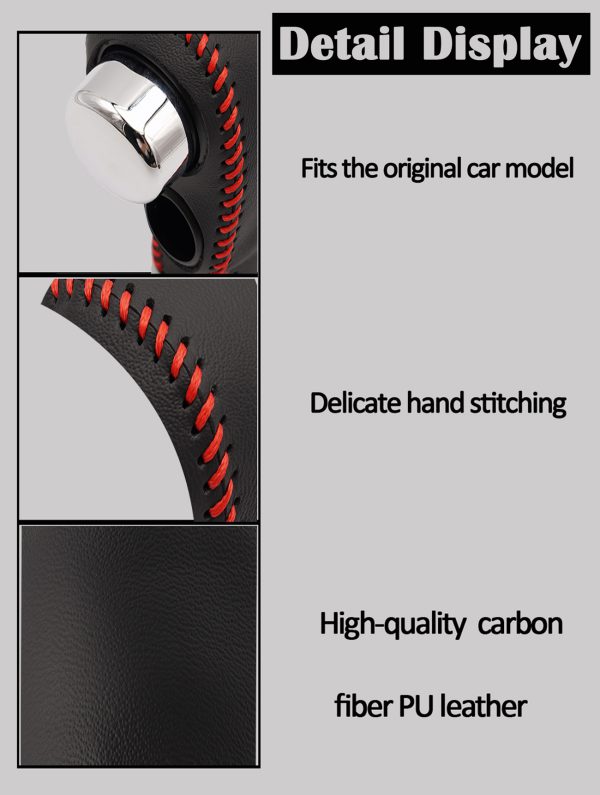 Leather Gear Shift Knob Cover For Honda CR-V 2007-2011 - Image 5